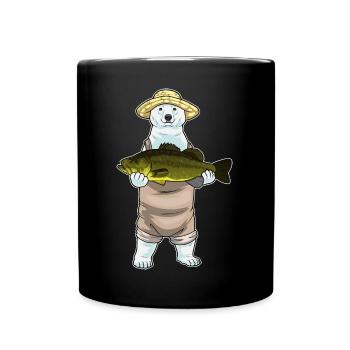 Pêche à la ligne de l’ours polaire - Mug uni - noir - Devant