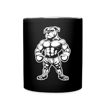 Dessin de chien boxeur - Mug uni - noir - Devant