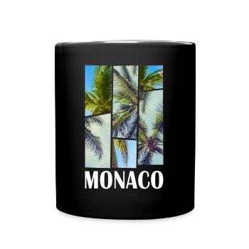Monaco France Été Palmiers Plage Mer - Mug uni - noir - Devant