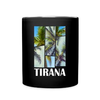 Tirana Tirane Albanien Sommer Palmen Strand Meer - Tasse einfarbig - Schwarz - Vorne