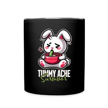 Survivant du mal de ventre - Conception de lapin drôle - Mug uni - noir - Devant
