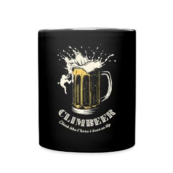 Chope de bière ClimbBeer - Mug uni - noir - Devant