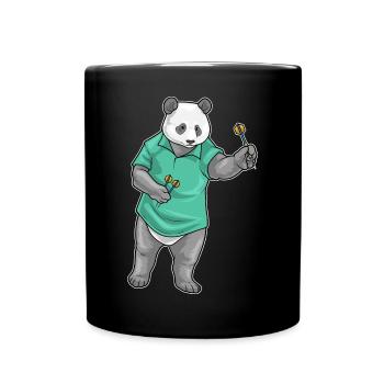 Panda Dart Dartpfeil - Full Colour Mug - black - Front