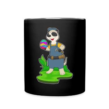 Erdmännchen Ostern Handwerker - Tasse einfarbig - Schwarz - Vorne