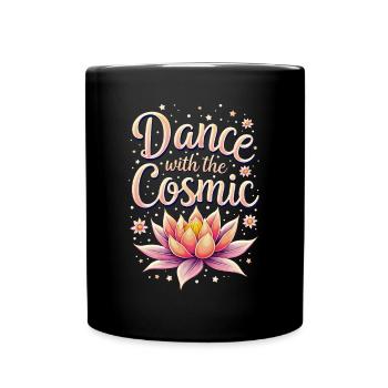 Danse Cosmique et Lotus Éclatant - Mug uni - noir - Devant