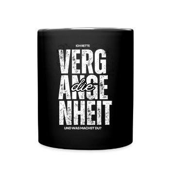 Ich rette die Vergangenheit - Tasse einfarbig - Schwarz - Vorne