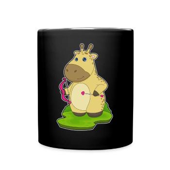 Flèche d’arc d’arc girafe - Mug uni - noir - Devant