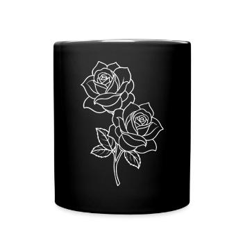Roses - Fleurs - Fleurs - Dicton - Mug uni - noir - Devant