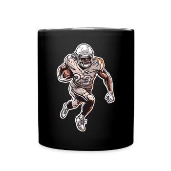 American Football Skizze - Tasse einfarbig - Schwarz - Vorne
