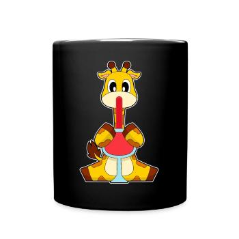 Giraffe Red Wine - Full Colour Mug - black - Front