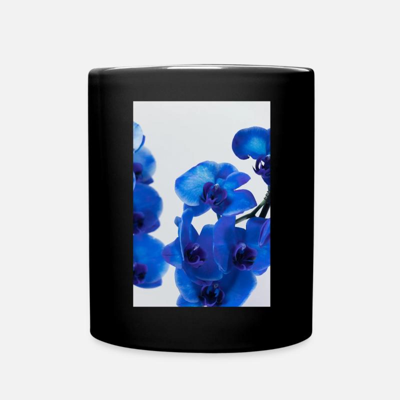 Rêve des orchidées bleu cobalt - Mug uni - noir