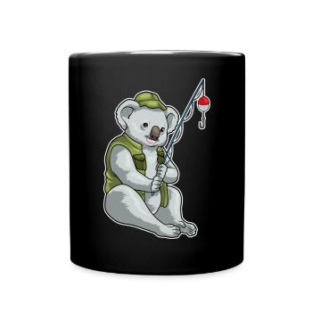 Pêche à la canne à pêche du pêcheur koala - Mug uni - noir - Devant