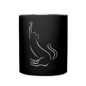 Katze - Tasse einfarbig - Schwarz - Vorne