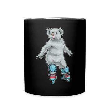 Koala Patins à roues alignées - Mug uni - noir - Devant