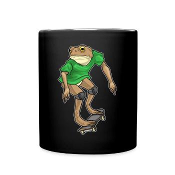 Frog Skater Skateboard - Full Colour Mug - black - Front