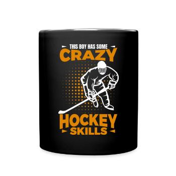 This Boy Has Some Crazy Hockey Skills - Tasse einfarbig - Schwarz - Vorne