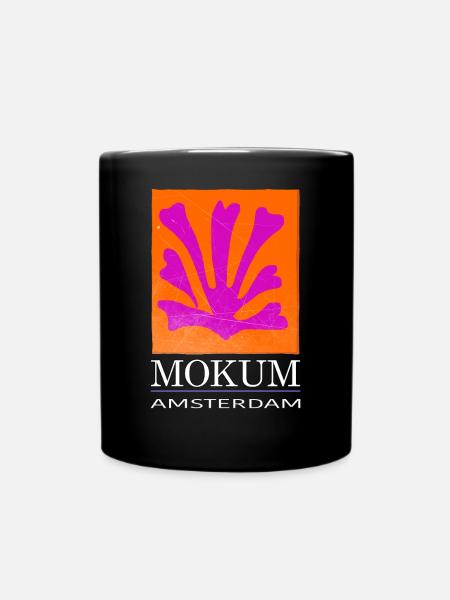 Mokum Amsterdam Emblem Neon Orange - Tasse einfarbig - Schwarz