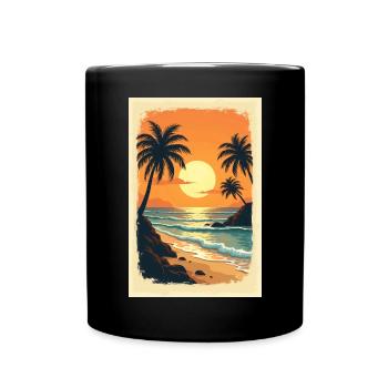 Brise Tropicale - Évasion Vintage - Mug uni - noir - Devant