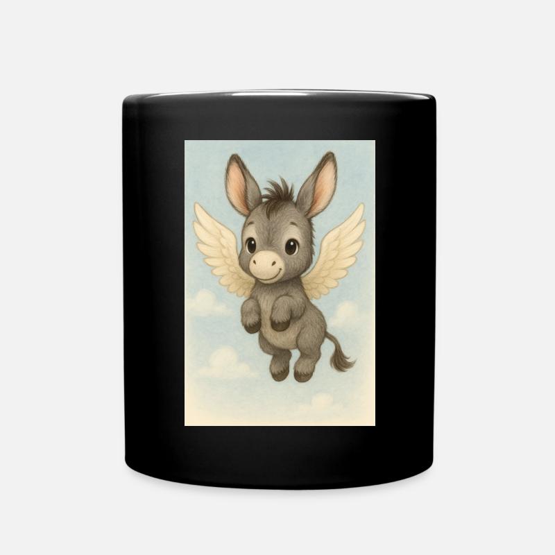Fliegesel - Tasse einfarbig - Schwarz
