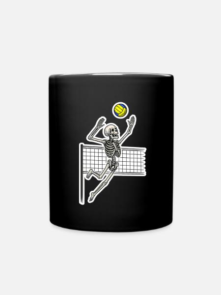 Volleyball-Skelett-Spike - Tasse einfarbig - Schwarz