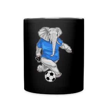 éléphant joueur de football football sports de football - Mug uni - noir - Devant