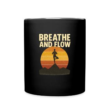 Mindfulness Yoga Meditation Inner Peace - Full Colour Mug - black - Front