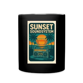 Sunset Soundsystem - Tasse einfarbig - Schwarz - Vorne
