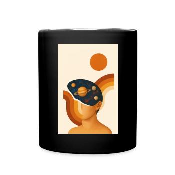 Génie abstrait - Mug uni - noir - Devant