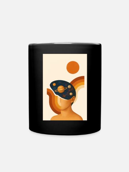 Abstraktes Genie - Tasse einfarbig - Schwarz