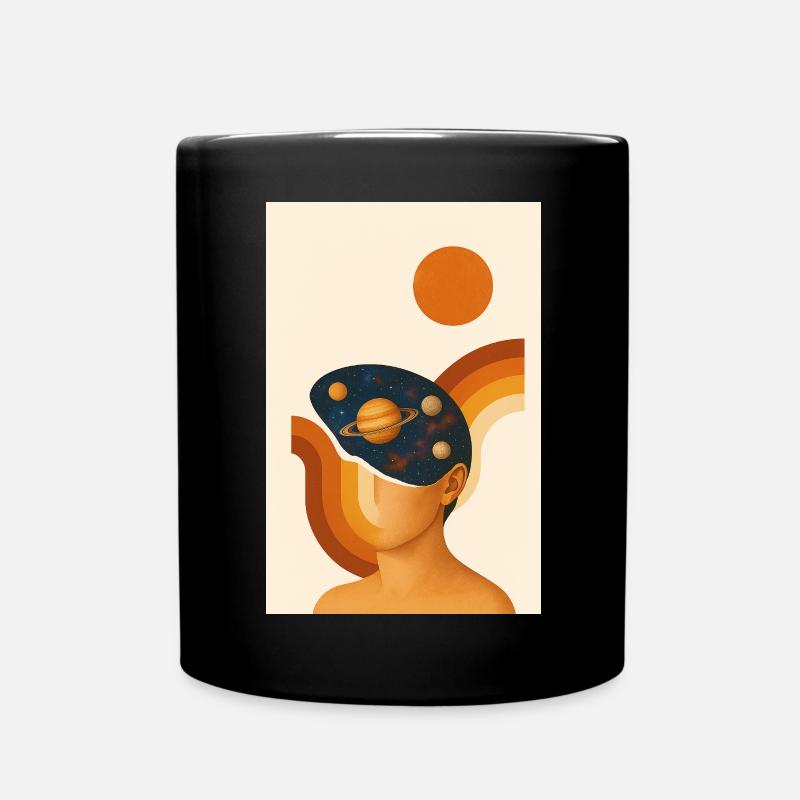 Abstraktes Genie - Tasse einfarbig - Schwarz