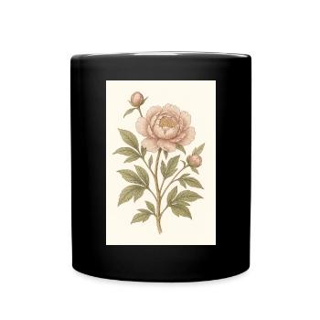 Une fleur classique - Mug uni - noir - Devant