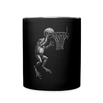 Drôle de grenouille de basket-ball - Mug uni - noir - Devant