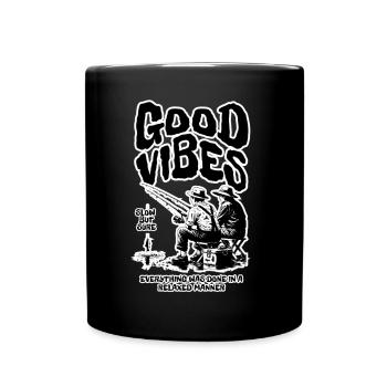 Pêche : Ondes positives - Mug uni - noir - Devant