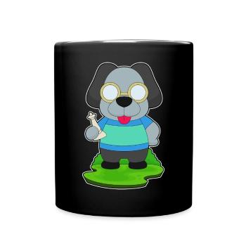 Chien Pièces d’échecs Queen Chess - Mug uni - noir - Devant