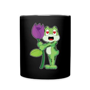 Frog Flower - Full Colour Mug - black - Front