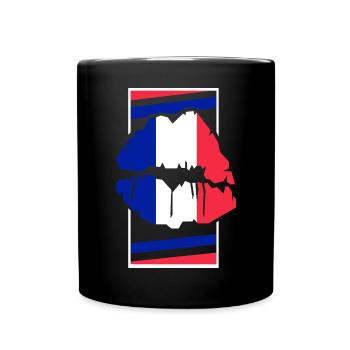 Frankreich - Tasse einfarbig - Schwarz - Vorne