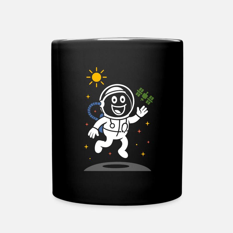 Ribbo as an astronaut – Funny space scene - Full Colour Mug - black