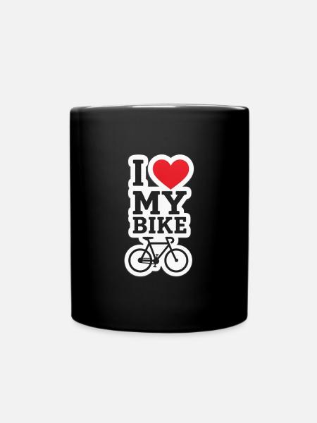 I LOVE MY BIKE - Tasse einfarbig - Schwarz