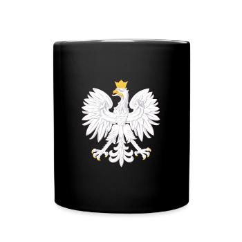 Poland coat of arms - Full Colour Mug - black - Front