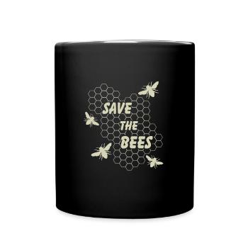 Save the Bees | Save the bees - Full Colour Mug - black - Front