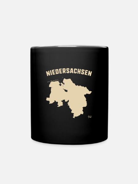 Niedersachsen Deutschland w - Tasse einfarbig - Schwarz