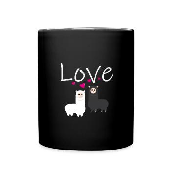 Alpaca love Alpaka - Mug uni - noir - Devant