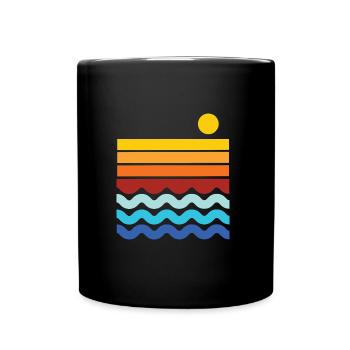 Strand Horizont - Tasse einfarbig - Schwarz - Vorne