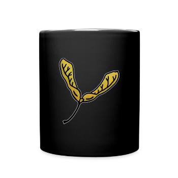Feuille d'érable - Mug uni - noir - Devant