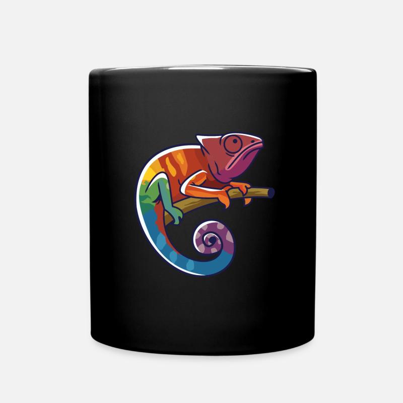 Caméléon coloré - Mug uni - noir
