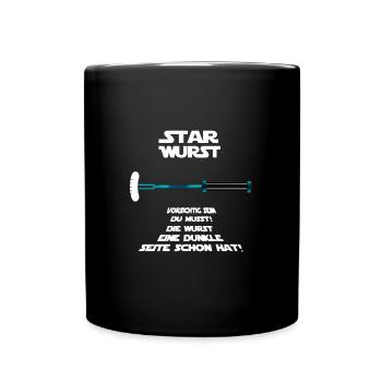Star Wurst - Tasse einfarbig - Schwarz - Vorne