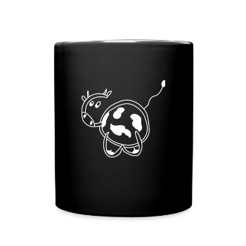 Cow Cow Letters Animal - Full Colour Mug - black - Front