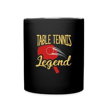Légende du tennis de table, Joueur de tennis de table - Mug uni - noir - Devant