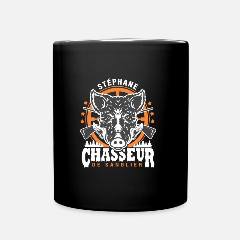 Stéphane chasseur de sanglier Humour Chasse - Mug uni - noir