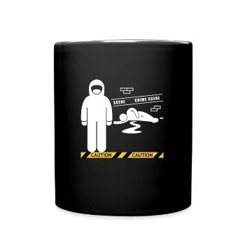Tatort Forensics T-Shirt - Tasse einfarbig - Schwarz - Vorne